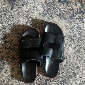 Kork-Ease Black Slide Sandals